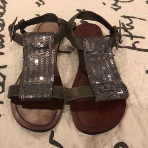 Mossimo sequin gray sandles